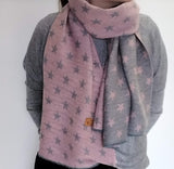 Pleated Reversible Small Star Scarves