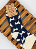 Ladies Cosy Cuff Socks with Dogs