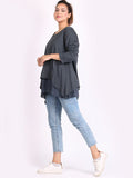 Double Layered Plain Cotton Casual Top