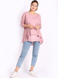 Double Layered Plain Cotton Casual Top