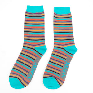 Mr Heron Bamboo Vibrant Stripe Socks