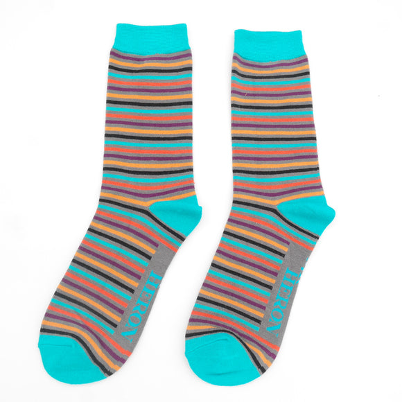 Mr Heron Bamboo Vibrant Stripe Socks