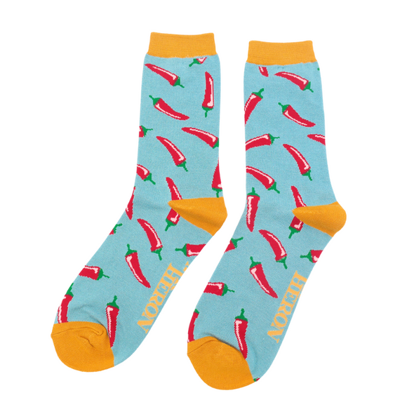 Mr Heron Bamboo Chillis Socks
