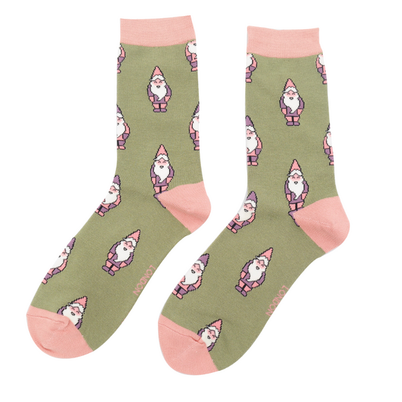 Miss Sparrow Ladies Gnomes Bamboo Socks